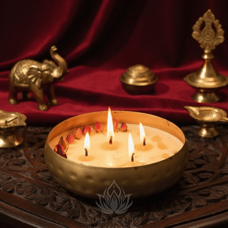 Mehfil Series Urli Candle | Melt & Bliss Healing Scented Candle | Pure Soy Wax | Gifting | Festival & Diwali | 30+Hrs | 150 gm | Home | Meditation | Skin-Friendly | Hand Poured in Bharat - Image 3