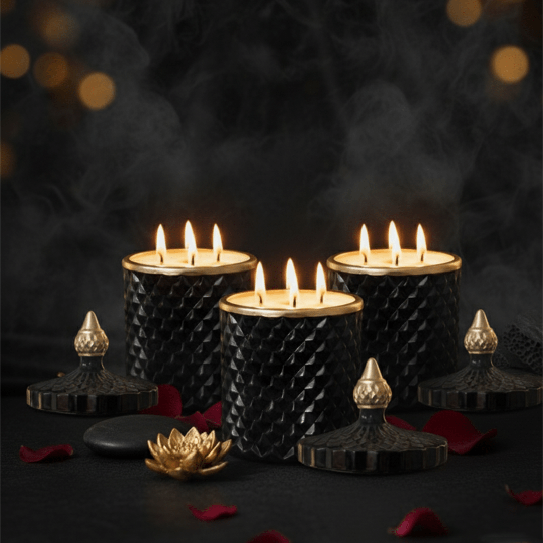 The Royal Reserve Series | Melt & Bliss Healing Scented Candle | Pure Soy Wax | Gifting | Festival & Diwali | 30+Hrs | 300 gm | Home | Meditation | Skin-Friendly | Hand Poured in Bharat - Image 3